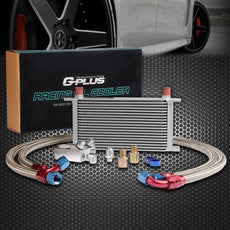 G-PLUS Engine Oil Cooler 19 Row AN10-10AN Universal Silver English Style B