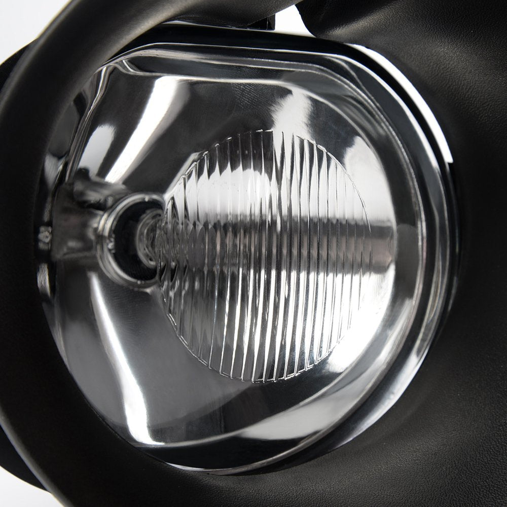 G-PLUS Compatible with Dodge Ram 1500 02-08 / Compatible with Dodge ram 2500 ram 3500 03-09 / Compatible with Dodge Durango 04-06 Glass Bumper Fog Lights Driving Lamps+Bezel