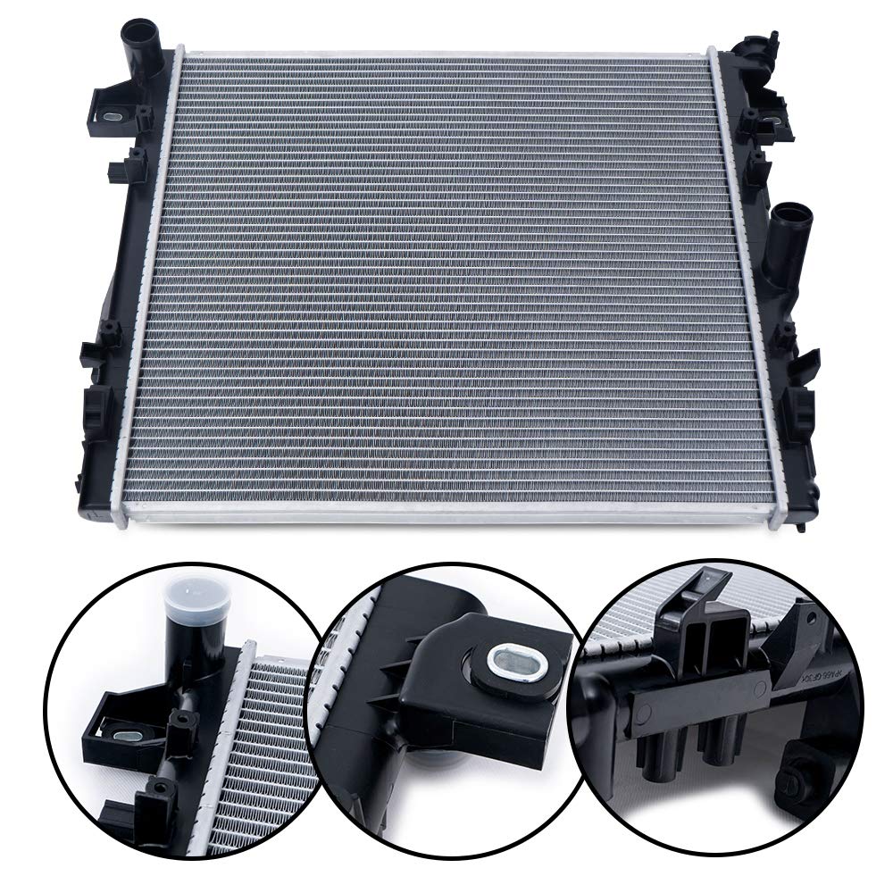 Aluminum Cooling Radiator 2957 Compatible For Jeep Wrangler JK Rubicon Sahara Islander 3.6L 3.8L 2007-2018