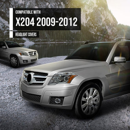 G-PLUS Headlight Lens Cover Compatible with Benz GLK Class X204 2009-2012 Left & Right Front Headlamp Lens Cover Clear