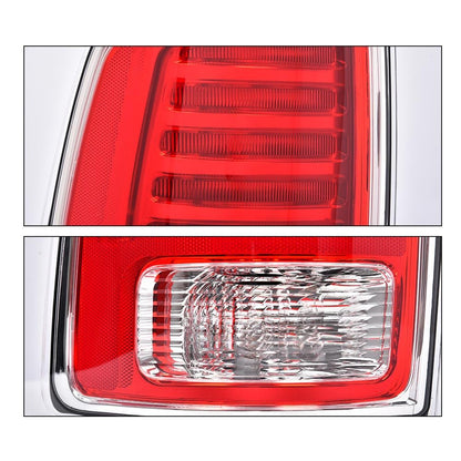 G-PLUS LED Tail Lights Assembly Compatible with Dodge Ram 1500 2013-2018, Fit Dodge Ram 2500 3500 2014-2018, Left & Right Rear Brake Lamp, Clear/Red Lens, CH2800203C, CH2801203C