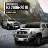 G-PLUS 80mm Fiberglass FRP Fender Flares (8 PCS) & Mud Flaps (4 PCS) Compatible with Hummer H3 Black