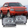 G-PLUS LED Headlights Assembly Fit Chevy Tahoe Avalanche Subarban 1500 2500 2007-2014 DRL Corner Turn Signal Headlamps Set Pair Left & Right Smoky Lens Chrome Housing Clear Reflector,faros delanteros