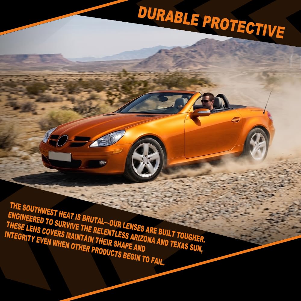 G-PLUS Headlight Lens Cover Compatible with Benz R171 SLK 2005-2011 Left & Right Pair Front Headlamp Lens Cover Clear