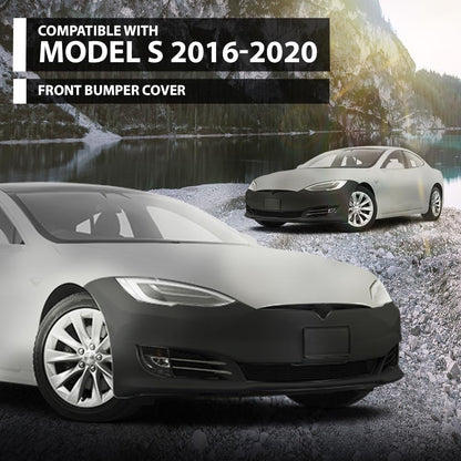 G-PLUS Front Bumper Cover Compatible with Tesla Model S 2016-2020 Black
