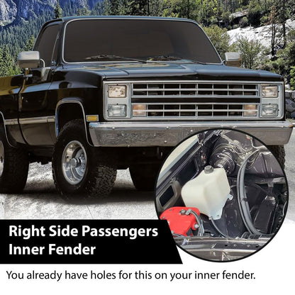 G-PLUS Overflow Radiator Tank w/ Cap Compatible with C/K Blazer Suburban 1981-1987 / Fits 1988-1991 RV Blazers and Suburbans White
