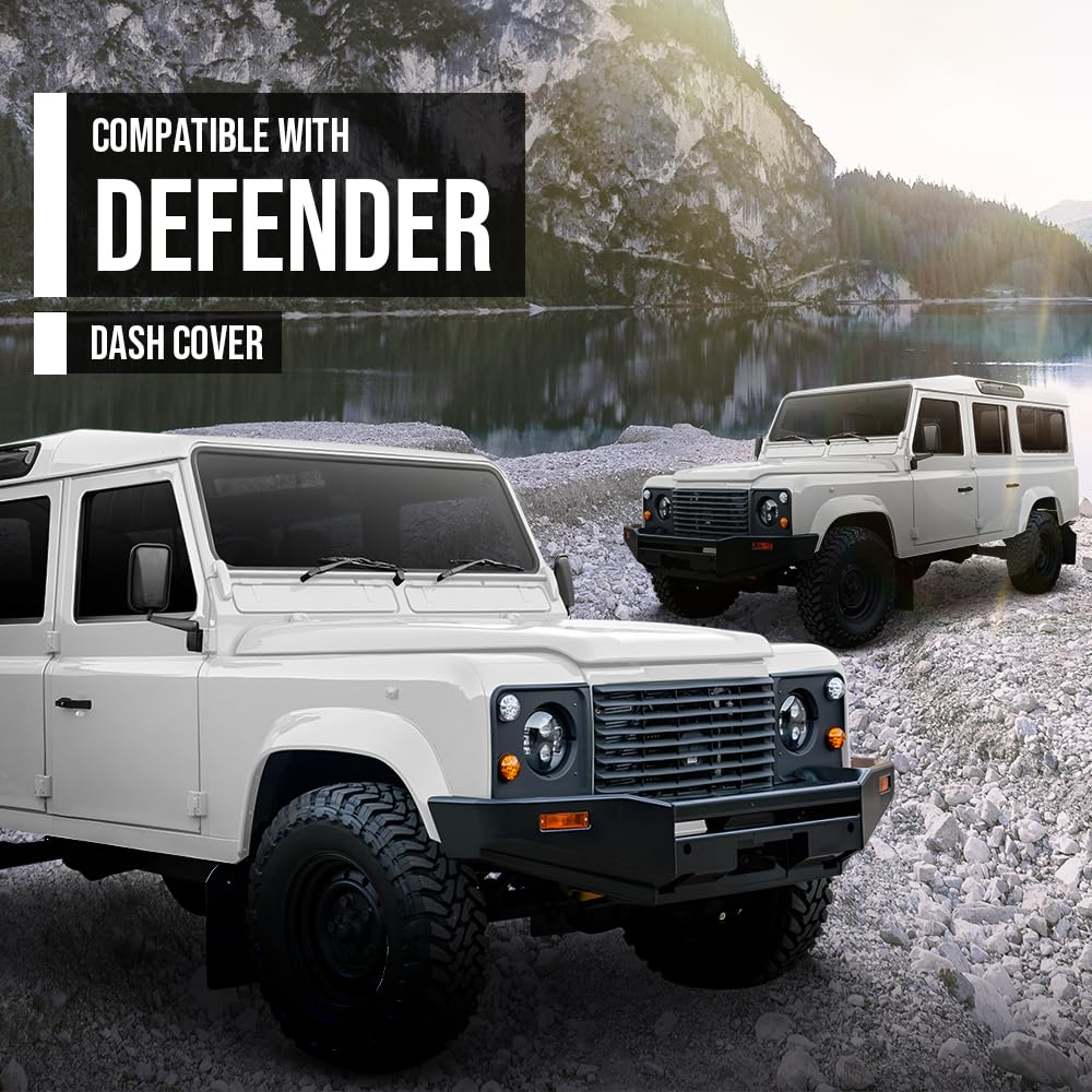 G-PLUS Dashboard Instrument Cover Trim Panel Compatible with Land Rover Defender MTC5459 Black