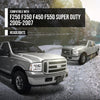 G-PLUS LED DRL Headlight Assembly Compatible with Ford F250 F350 F450 F550 Super Duty 05-07 /Fit Ford Excursion 05 HeadLamps LH & RH Clear lens Chrome Housing White Reflector FO2503217 ‎6C3Z13008CB