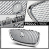 G-PLUS Upper Front Center Grill Grille Compatible with Jaguar XF XFR 2012-2015 Silver