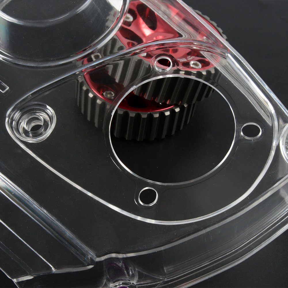 G-PLUS Clear Cam Gear Timing Belt Cover Compatible With Mitsubishi DSM Evolution LANCER EVO4-8 4G63