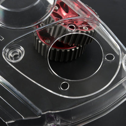 G-PLUS Clear Cam Gear Timing Belt Cover Compatible With Mitsubishi DSM Evolution LANCER EVO4-8 4G63