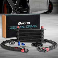 G-PLUS Aluminum Oil Cooler Kit Compatible with BMW 135i 335i N54 Twin Turbo Black