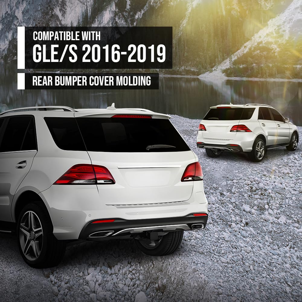 G-PLUS Rear Bumper Trim Lower Molding Compatible with Benz GLE550 GLE550e 4Matic 2016-2018 Fit Benz GLS450 GLS550 4Matic 2017-2019 1668857622, MB1144127 Silver