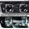 G-PLUS Headlights Assembly, Compatible with 2009-2014 Ford F150(Only Fit LED Style,NOt Fit without LED Style) Bumper Headlamps,Clear Lens Black Housing Clear Reflector,faros delanteros