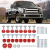 G-PLUS Body Mount Bushing Kit Compatible with Ford F250 F350 Super Duty 2WD and 4WD 2008-2016 Body Cab Mounts & Steel Sleeves & Hardware KF04060BK Red