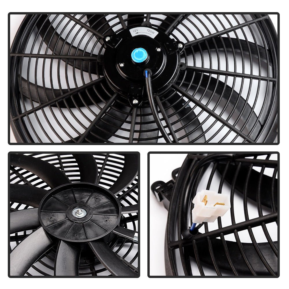 62mm Aluminum Radiator Compatible For FORD MUSTANG/SHELBY V8 L6 MT/AT 64-66 +1 * 16" Fan