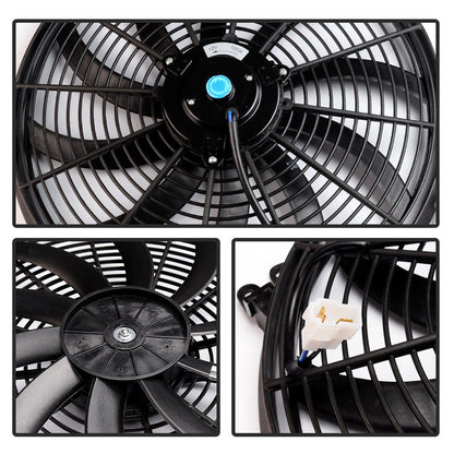 62mm Aluminum Radiator Compatible For FORD MUSTANG/SHELBY V8 L6 MT/AT 64-66 +1 * 16" Fan