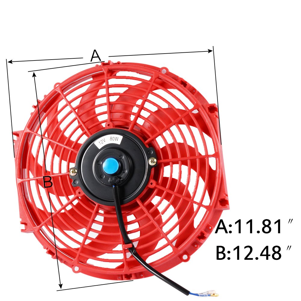 3 Row Replacement For Honda Civic EK EG B16A B18C DOHC 1992-2000 Aluminum Racing Cooling Radiator Stop Leak With 12" Red Radiator Cooling Fan