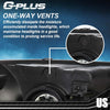 G-PLUS Headlights Assembly Fit 2002-2005 Dodge Ram 1500 2500 3500 Bumper Headlamp Smoky lens Chrome Housing Clear Reflector