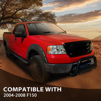 G-PLUS Pocket Riveted Fender Flares Compatible with 2004-2008 Ford F150 Styleside with 66.0"/67.0"/78.0"/96.0" Bed (Not Fit Heritage Models), Fit 07-08 Lincoln Mark LT with 67.0"/78.0" Bed Textured