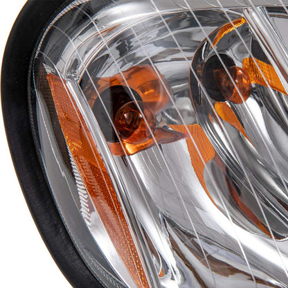 G-PLUS Headlights Assembly Compatible With 05-12 Freightliner Columbia Models Headlights Crystal Chrome Housing,Driver & Passenger 2PC Bumper Headlamps,faros delanteros