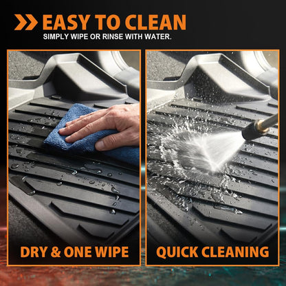 G-PLUS TPE Floor Mats Fit Can-Am Defender HD5/HD8/HD10 2016-2025 1st & 3rd Row Truck Accessories Cargo Liners All Weather Protection 3PCS Black Alfombras para Carro