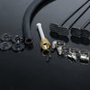 G-PLUS 4 Row AN6 Radiator Remote Aluminum Transmission Racing Oil Cooler + Oil Hose Mounting Kit Universal For Cars Trucks Silver