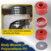 G-PLUS Body Mounts in Polyurethane PU Compatible With 1999-2017 F250 F350 Super Duty 2WD/4WD,Body Cab Mounts Bushings Kit (Red)