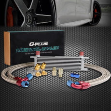 G-PLUS Transmission Engine Oil Cooler Kit for Universal AN10 Aluminum Oil Filter Relocation