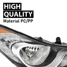 G-PLUS Headlight for Hyundai Elantra 2011-2013 Clear Lens Chrome Housing Amber Reflector Product Specifications