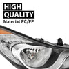 G-PLUS Headlights Assembly Front Headlamp Right Side Compatible with Elantra 2011-2013 Sedan Clear Lens Chrome Housing Amber Reflector 921023Y000 Bumper Headlamps,faros delanteros
