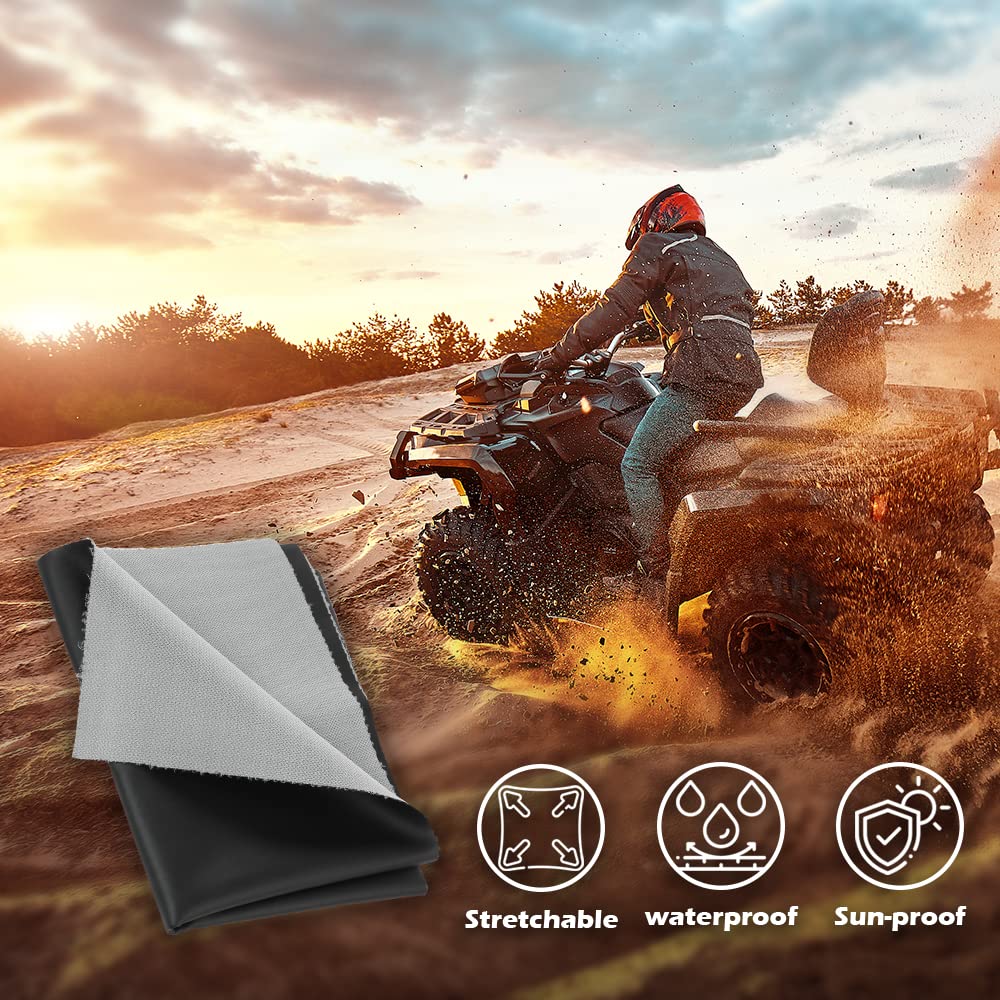 G-PLUS Motorcycle Seat Cover Fabric 24" x 36" Vinyl ATV Scooter Seat Cover Material Motorcycle Flexible Seat Protector