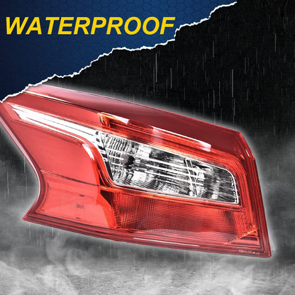 G-PLUS Tail Light Replacement For 2016 2017 2018 Nissan Sentra S/SR/SL/SV/FE+S/SR Turbo 4-Door Sedan 4Cyl 1.6L/1.8L Automotive Outer Brake Rear LED Lamp,Driver Side (Left) Luces TraserasAssembly