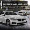 G-PLUS Right Fender Vent Trim Fender Side Air Outlet Cover Trim Chrome Compatible with BMW G30 5-Series 2017-2022 51137349594 Silver