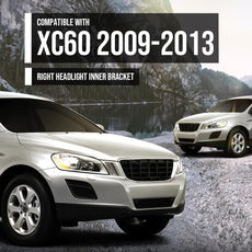 G-PLUS Headlight Bracket for Volvo XC60 2009-2013 Black Front View