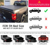 G-PLUS T3 Soft Lock Tri-Fold Tonneau Cover Assembly Replacement for 2004-2014 Chevy Colorado/GMC Canyon,Short Bed Black (Extra Short Bed 5')