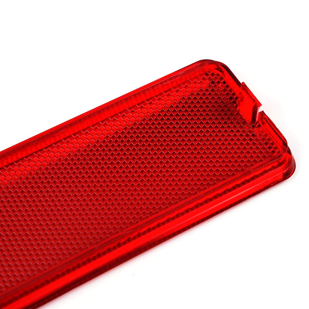 2 PCS Red Premium Interior Front Rear Door Entry Light Reflector Panels Compatible With Ford Super Duty F250 F350 F450 F550 1999-2007 / Excursion 2000-2005