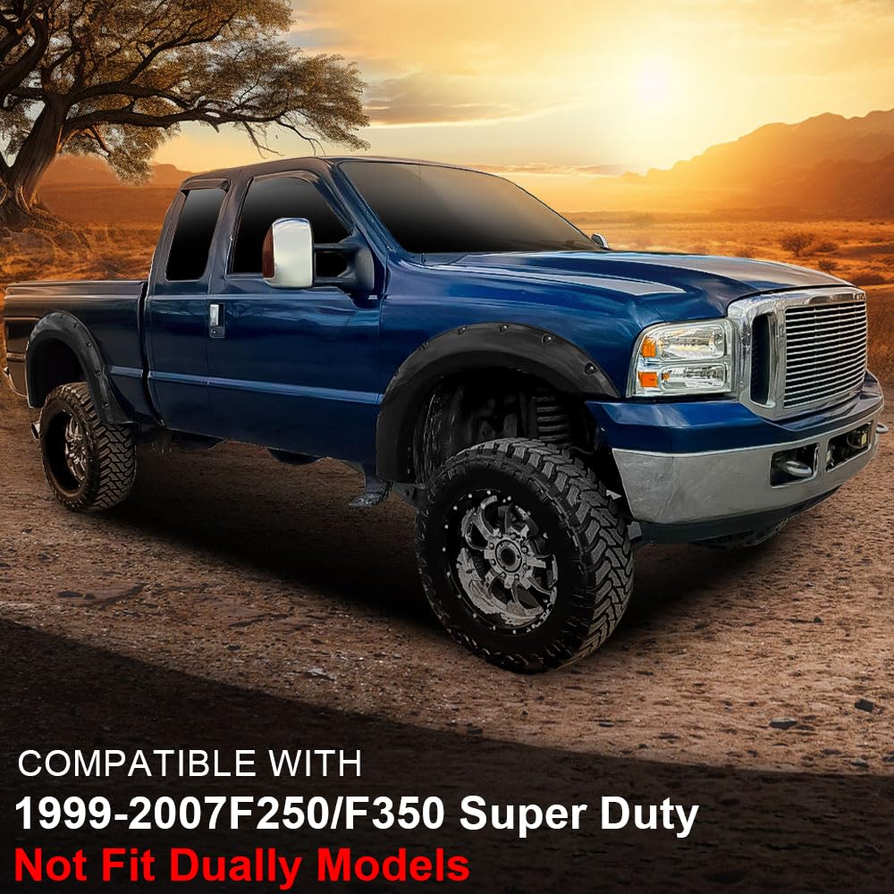 G-PLUS Pocket-Riveted Upgrade Fender Flares, Compatible with Ford F150 2009-2014 Styleside with 67.0" / 78.8" / 97.4" Bed Length Models Only (Not Fit Platinum and Raptor models) Smooth Wheel Flares