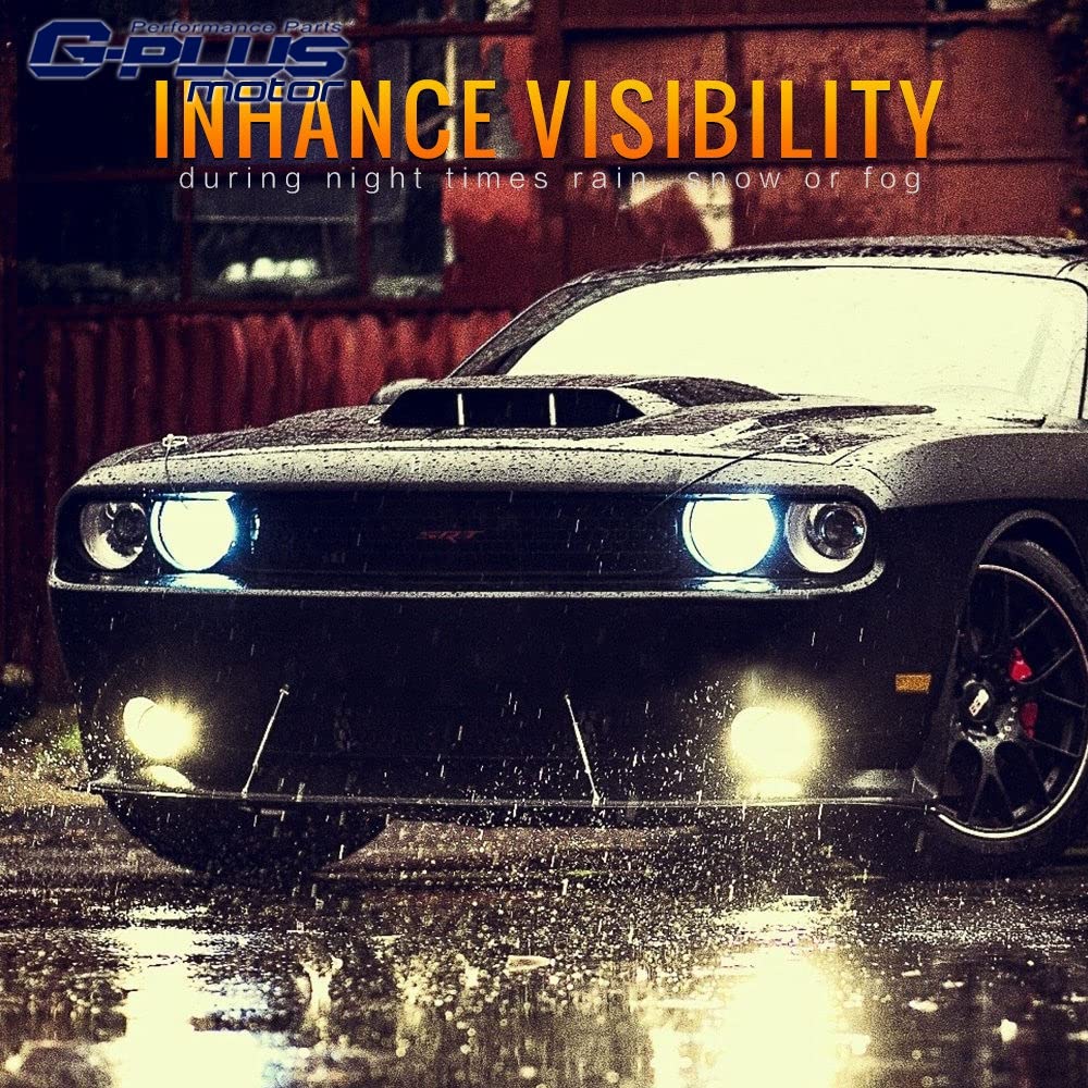 G-PLUS Front Bumper Fog Lights Compatible with Toyota Camry Corolla Yaris Lexus Clear Driving LH&RH Side Fog Lamps neblineros para autos delantero faros antiniebla