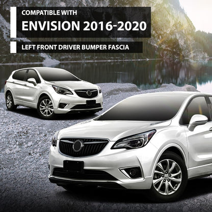 G-PLUS Front Driver Left Bumper Fascia Guide Compatible with Buick Envision 2016 2017 2018 2019 2020 22977507, GM1042186 Black