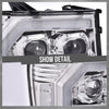 G-PLUS LED Dual convex Projector Headlights,Fit 2007-2013 GMC Sierra 1500/Fit GMC Sierra 2500HD 3500HD 2007-2014 Headlamps Assembly,Left&Right Clear Lens Chrome Housing Clear Reflector