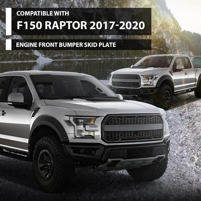 G-PLUS Front Engine Splash Shield Bumper Skid Plate Engine Protection, Compatible with Ford F150 Raptor 2017-2020, HL3Z5B018A, HL3Z-5B018-A