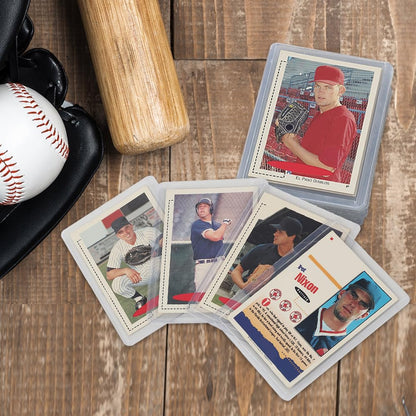 G-PLUS 25 Counts 3"X4" Top Loads Card Sleeves,Hard Plastic Baseball Card Protectors,Sportcards Football Game Cards Card Holder,Clear Collecting Trading Card Sleeves 1.5MM