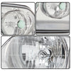 G-PLUS Headlights Fit 1998-2003 Ford F150/Fit 1997-2002 Ford Expedition/Fit Ford Ford F250 Light Duty 97-99 w/Corner Lamps,Headlamps faros delanteros,Clear Lens Chrome Housing Clear Reflector