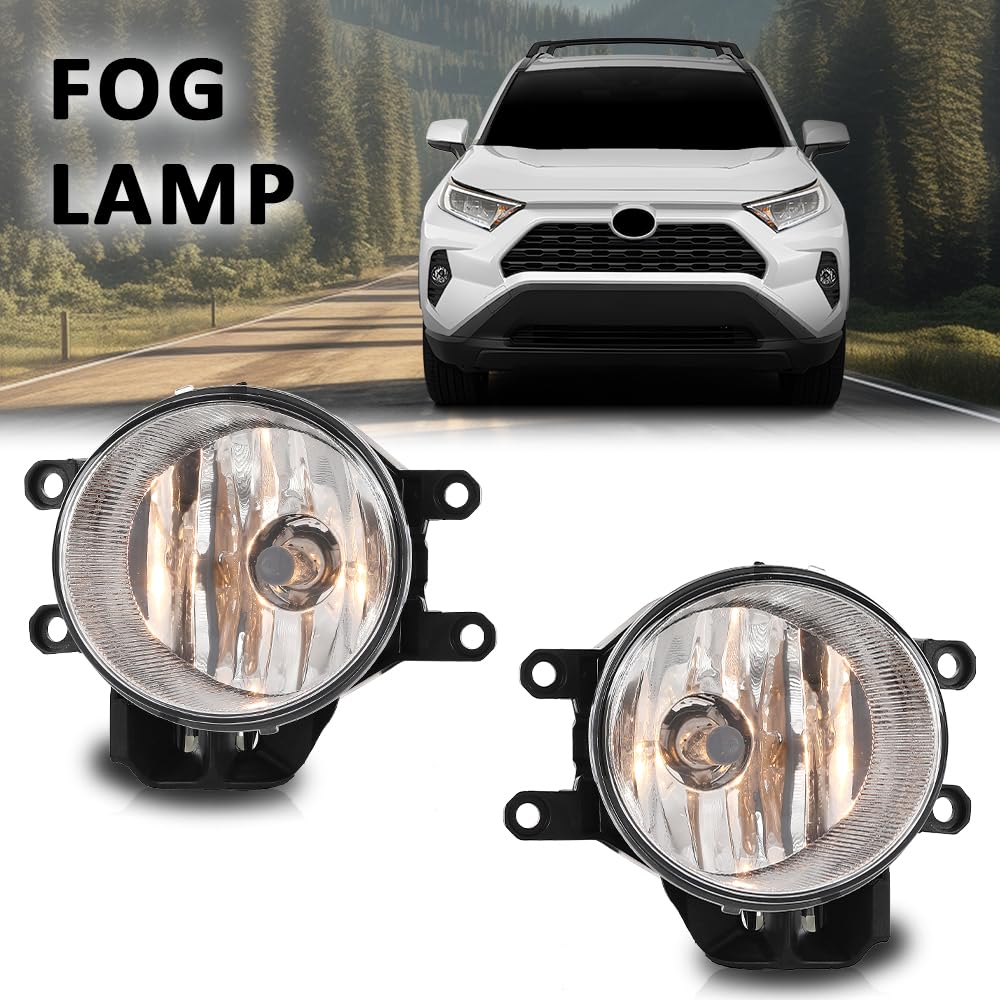 G-PLUS Front Bumper Fog Lights Lamps Left&Right Compatible with Toyota RAV4 2019-2022 8122012230
