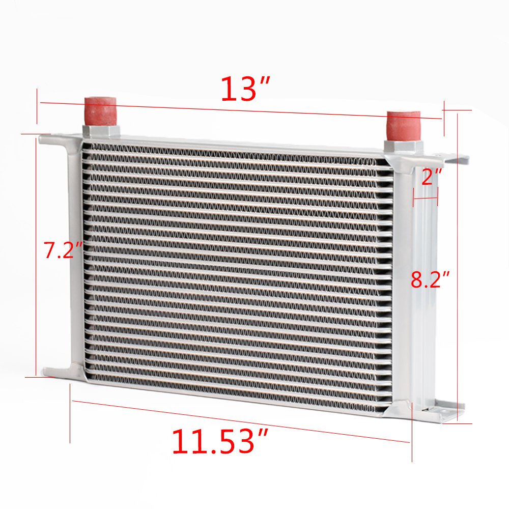 G-PLUS 25 Row AN10-10AN Universal Aluminum Transmission Racing Engine Oil cooler Silver