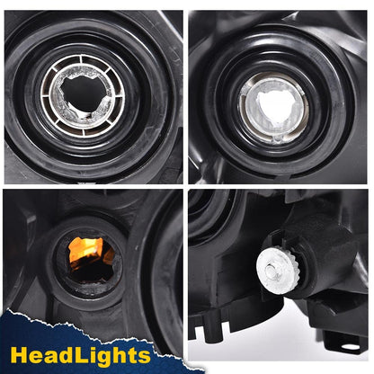 G-PLUS Headlights Compatible With 2013 2014 2015 Nissan Altima 4-Door Sedan Factory Style Automotive Halogen Model Headlamps (Smoky Lens Chrome Housing Amber Reflector),faros delanteros