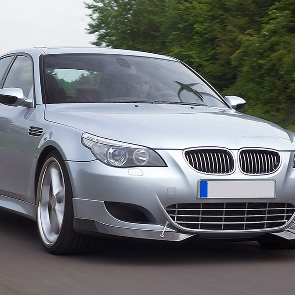 Left & Right Front Bumper Kidney Grilles Hood Grill Replacement For BMW E60 E61 5 Series M5 2003 2004 2005 2006 2007 2008 2009 2010 Silver