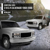 G-PLUS LED Headlights Assembly w/Bulbs Fit GMC C1500 K1500 Yukon 1994-1999, Fit GMC C2500 C3500 K2500 K3500 1994-2000, Left & Right Headlamps Assembly, Smoky Lens Black Housing Clear Reflector