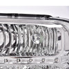 G-PLUS LED Headlights Compatible with Point Style Ford F250 F350 F450 F550 Super Duty 2005-2007 DRL BAR Headlamps Clear Lens Chrome Housing Clear Reflector,faros delanteros